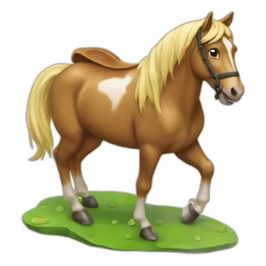 Cheval sur grenouille sticker