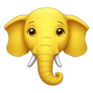 Yellow elephant sticker