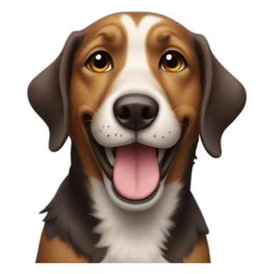 dog smile like a joker  sticker