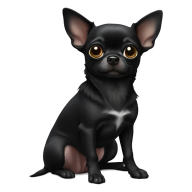 All black chihuahua sticker