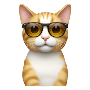 Cat with sunglasses sticker