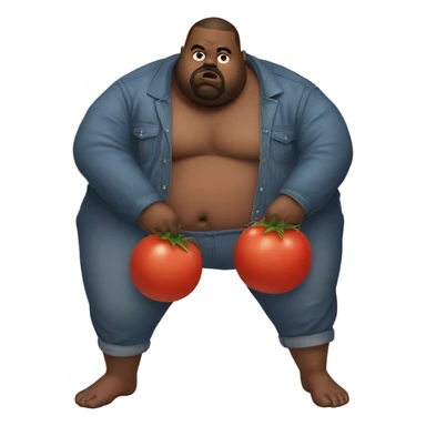 Very fat skinny tomato Kanye juice panties pup sticker