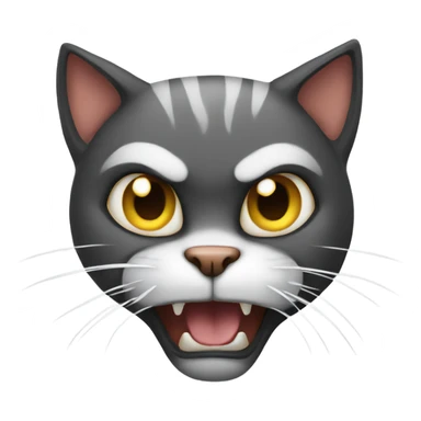 Angry cat running sticker