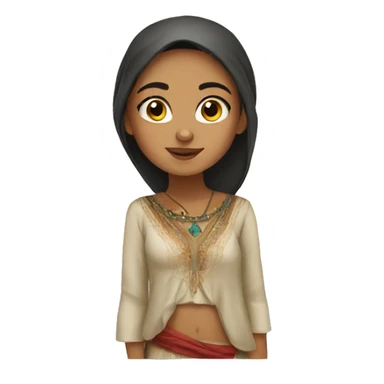 Moroccan girl sticker