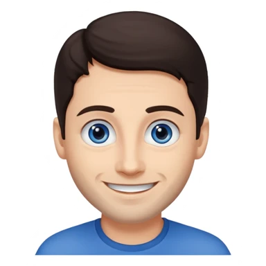 Yehuda Levi with blue eyes, dark brown hair sticker