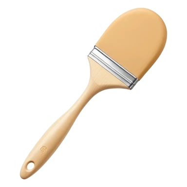 Beige fully silicon pastry brush for applying egg white sticker