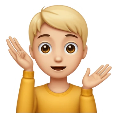 Emoji with its hand on its neck and his eyes wide open and one blinking  sticker