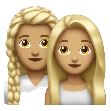 Female Mexican long hair with white male blond hair  sticker