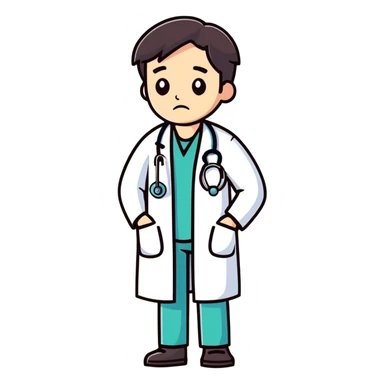 Sad doctor sticker