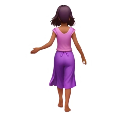 
A small figure walks across a glowing bridge, holding soft pink and purple orbs in each hand—symbolizing compassion and forgiveness. A gentle heart aura trails behind them, showing healing in motion. sticker