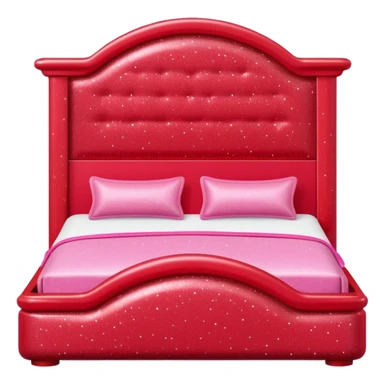 red glitter barbie dollhouse bed sticker