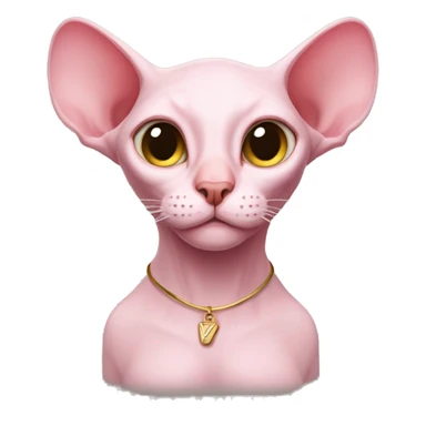 Pink sphinx cat uses new airpods sticker