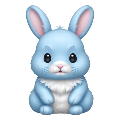 light blue bunny cute sticker
