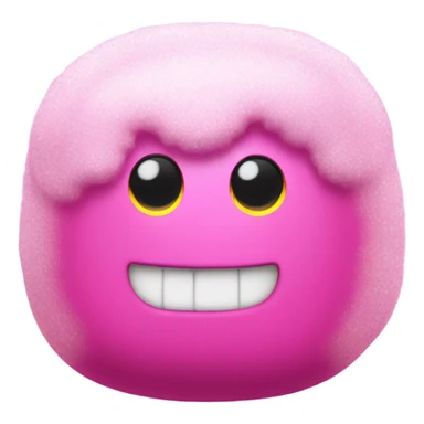 Hot pink marshmallow with glitter sticker