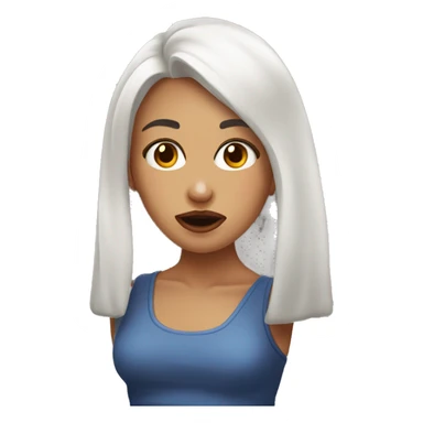 Labios mordiéndose  sticker