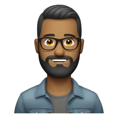 Hipster haircut man with beard and glasses  sticker