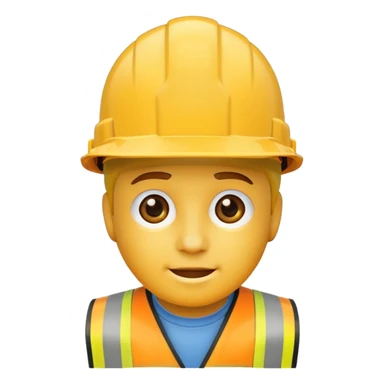 construction hat without guy, front facing transparent sticker