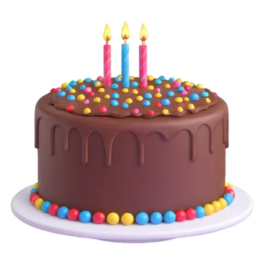 delicious chocolate cake with sparkles sticker