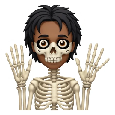 Make a Playboi Carti yvl skeleton hand emoji sticker