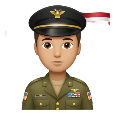 generate american soldier with small usa flag on shoulder sticker