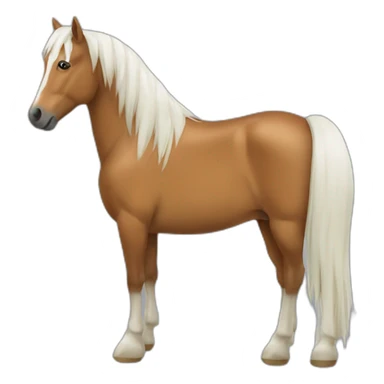 Cheval mange de l'herbe sticker