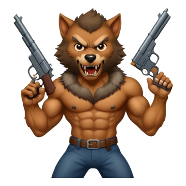 Werewolf with gun  sticker