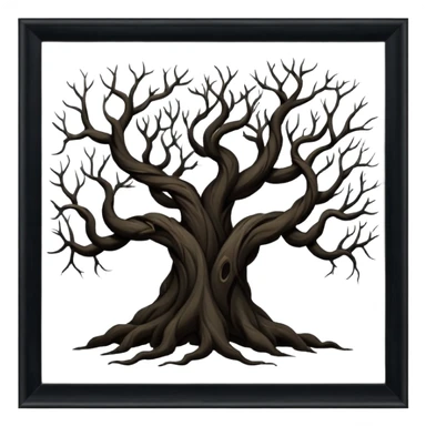 dark old deep tangled trees  sticker
