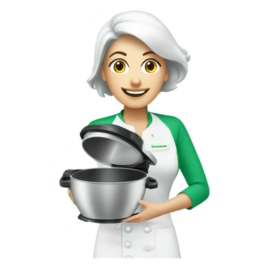 thermomix with lifestyle woman sticker