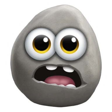 pet rock with googly eyes sticker