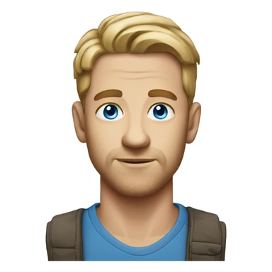 casual portrait of a man blue eyes sticker