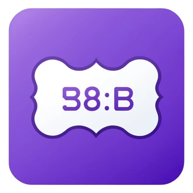 Flat horizontal banner with HEX code #5B2A86 sticker