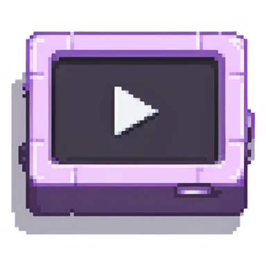 YouTube logo purple rectangle with white play button sticker