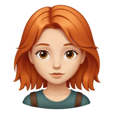 Chica con pelo color cobrizo  sticker
