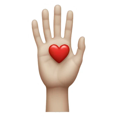 Heart white with hand god sticker