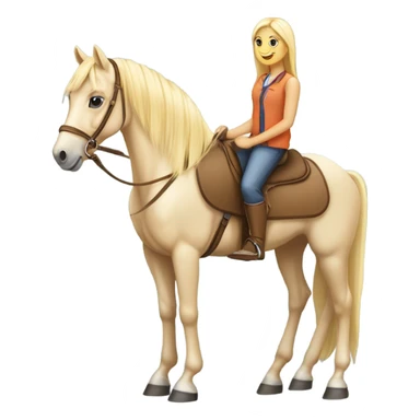 Cheval palomino fille galope  sticker