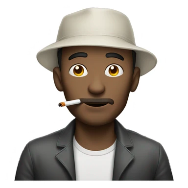 Man smoke cigarettes  sticker