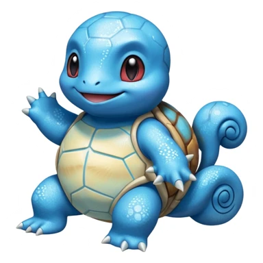 glitter pokemon squirtle sticker