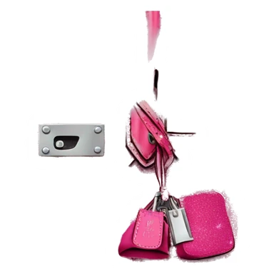 Hot pink glitter Hermes birkin bag sticker