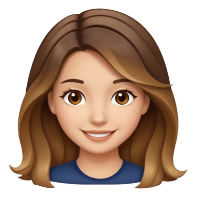 girl with balayage hair emoji sticker