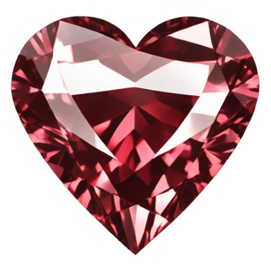 Heart shaped 56-carat red diamond sticker
