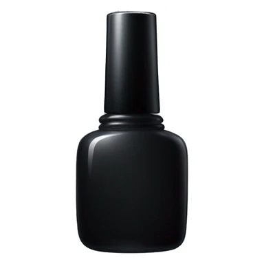 Black nail polish bottle sticker