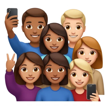 people taking selfies sticker