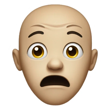 shocked face black sticker