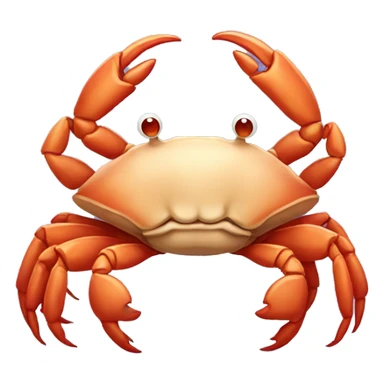 crab making kissing face sticker