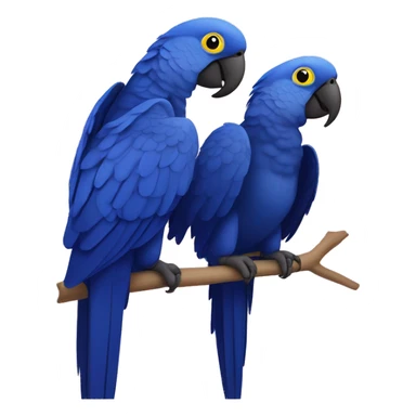 Hyacinth Macaw pair Full Body love each other sticker
