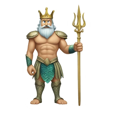 king triton with spear sticker