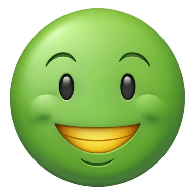 Hard working loving green smiley emoji sticker