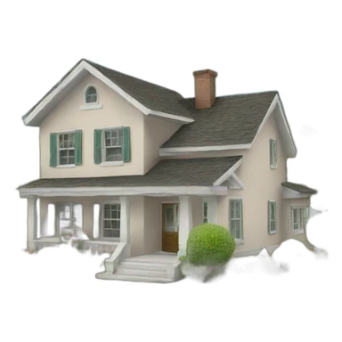 house with website above it sticker