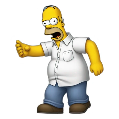 homer simpson a faim sticker