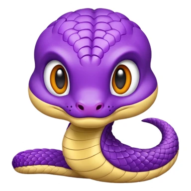  i want a animated emoji with the text "'Lil Viper sorry" for a little purple cute viper sticker